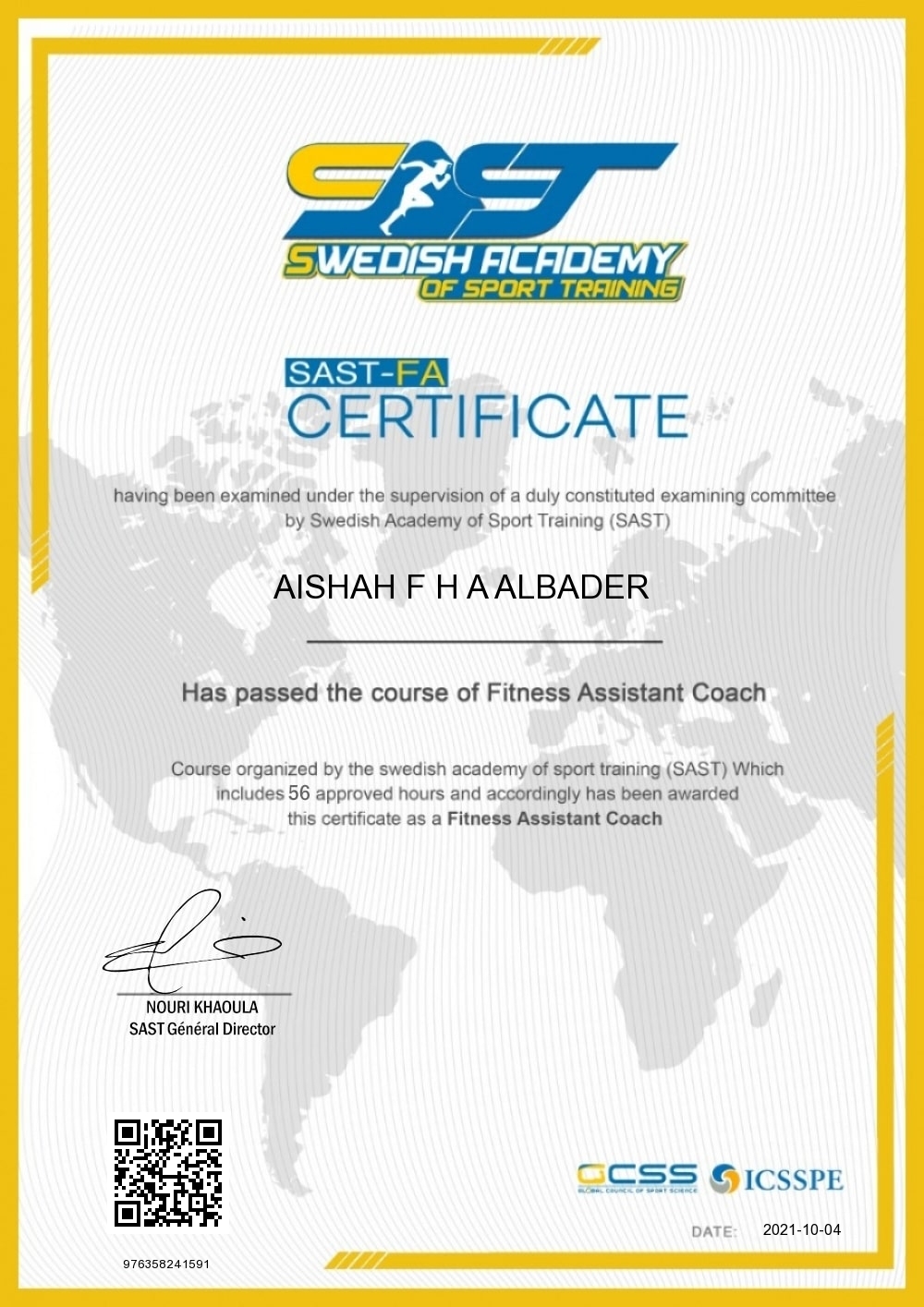 AISHAH F H A ALBADER